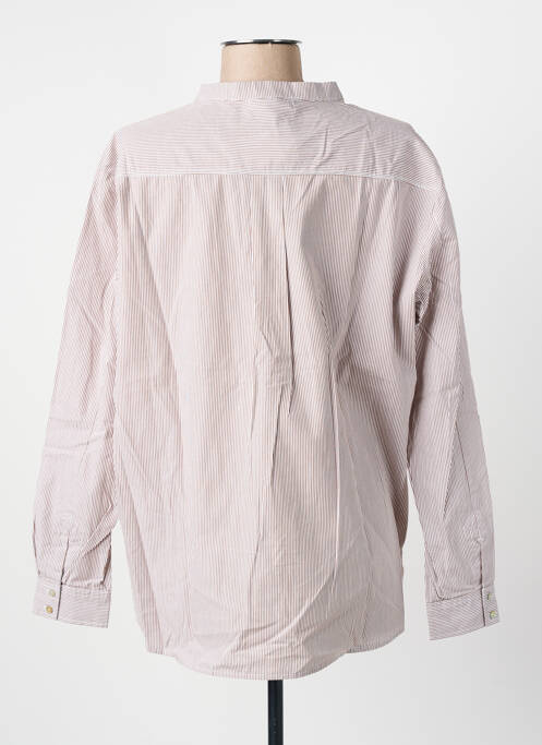 Tunică mâneci lungi închidere cu nasturi pe față maro BELLA JONES femme