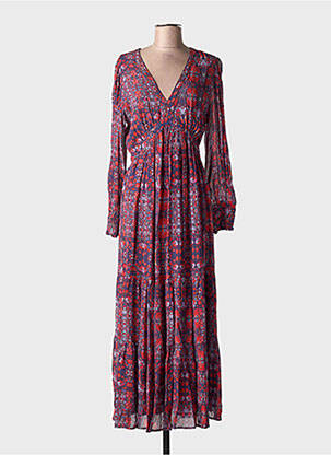Rochie lungă mâneci lungi mâneci lungi albastru BA&SH femeie