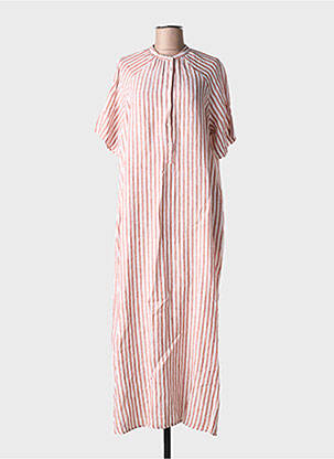 Rochie lungă mâneci scurte mâneci scurte bej HARTFORD femeie