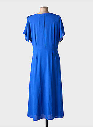 Rochie midi croială fluidă mâneci scurte albastru ESSENTIEL ANTWERP femeie