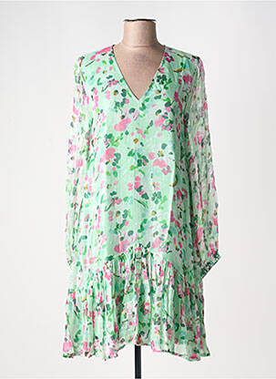 Rochie midi imprimeu floral mâneci lungi verde ESSENTIEL ANTWERP femeie