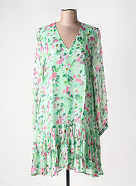 Rochie midi imprimeu floral mâneci lungi verde ESSENTIEL ANTWERP femeie
