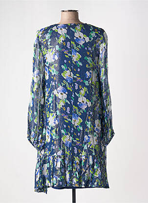 Rochie midi imprimeu floral mâneci lungi albastru ESSENTIEL ANTWERP femeie