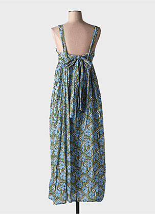 Rochie lungă imprimeu floral fără mâneci albastru BELLEROSE femeie