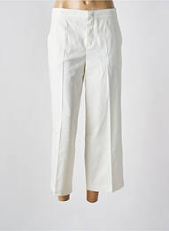 Pantalon 7/8 talie cu cleme mărime normală bej SET femme