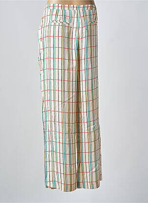 Pantalon larg țesătură poplin talie înaltă roz CHLOÉ STORA femeie