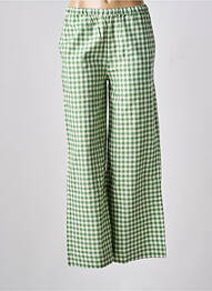 Pantalon larg țesătură poplin mărime normală verde V.DE.VINSTER femeie