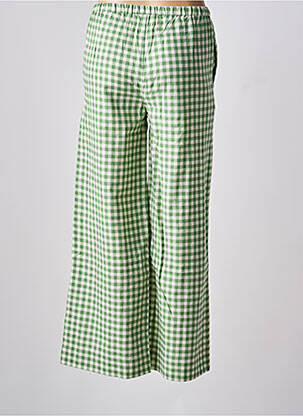 Pantalon larg țesătură poplin mărime normală verde V.DE.VINSTER femeie