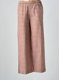 Pantalon larg țesătură poplin mărime normală maro V.DE.VINSTER femme