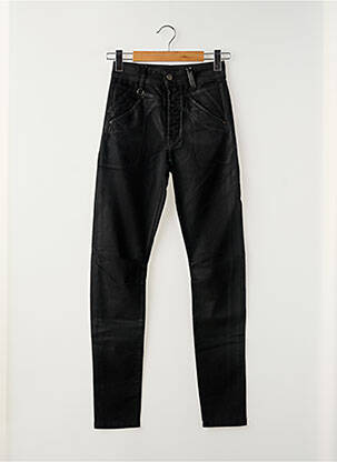 Pantalon slim țesătură acoperită mărime normală negru HICH USE femeie