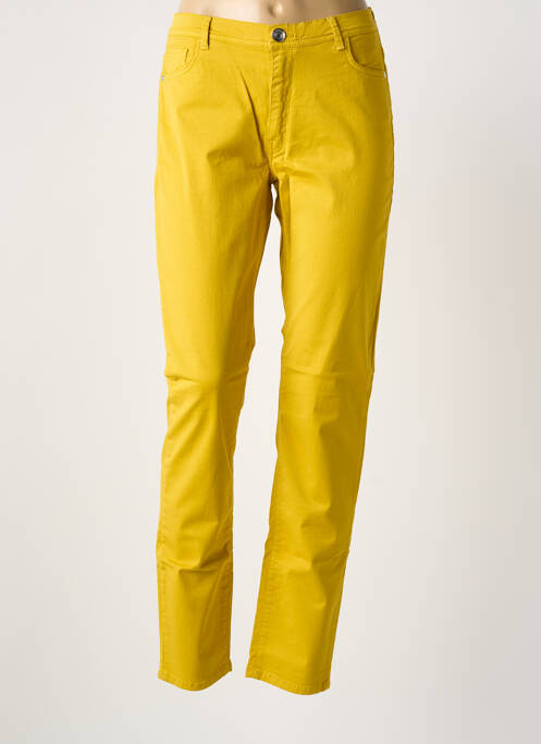 Pantalon slim galben TRUSSARDI JEANS femeie