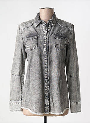 Cămașă croială cambrată mâneci lungi gri TRUSSARDI JEANS femeie