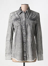 Cămașă croială cambrată mâneci lungi gri TRUSSARDI JEANS femme