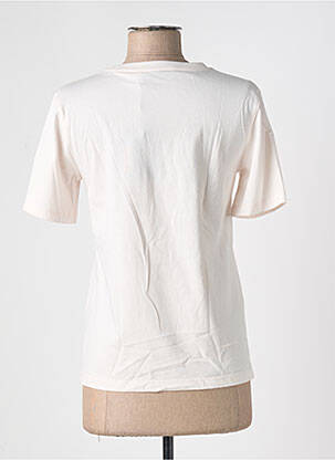 Tricou serigrafie flockată mâneci scurte bej TRUSSARDI JEANS femeie