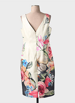 Rochie midi imprimeu floral fără mâneci negru SONIA PENA femeie