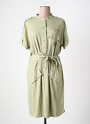 Rochie midi mâneci scurte mâneci scurte verde AERONAUTICA femeie