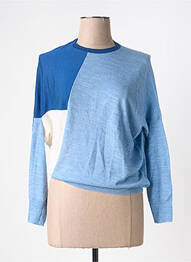 Pulover guler rotund mâneci lungi albastru HIGH femme