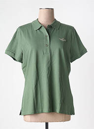 Polo broderie mâneci scurte verde AERONAUTICA femeie