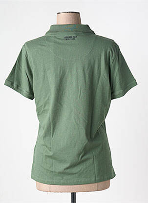 Polo broderie mâneci scurte verde AERONAUTICA femeie