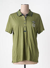 Polo broderie mâneci scurte verde AERONAUTICA femeie