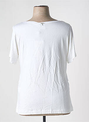 Tricou serigrafie flockată mâneci scurte alb AIRFIELD femeie
