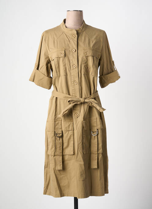 Rochie midi mâneci scurte mâneci scurte verde AERONAUTICA femme