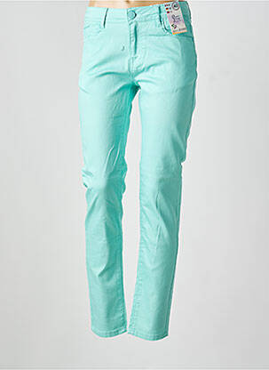 Blugi cu croială slim albastru QUATRE VINGT JOURS femeie