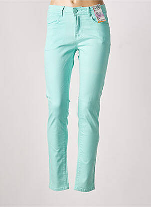 Blugi cu croială slim verde QUATRE VINGT JOURS femeie