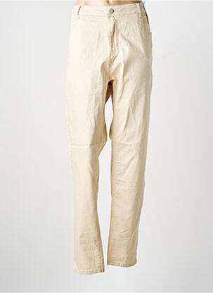 Blugi cu croială slim bej QUATRE VINGT JOURS femeie