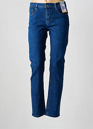 Blugi cu croială slim albastru QUATRE VINGT JOURS femeie