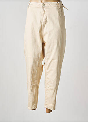 Blugi cu croială slim bej QUATRE VINGT JOURS femeie