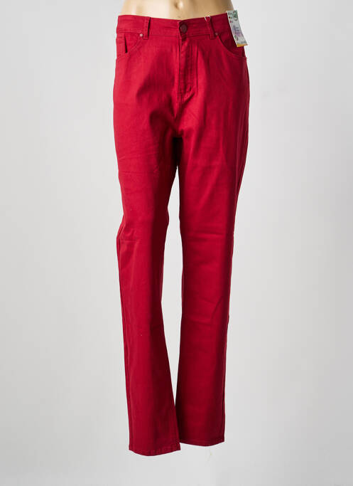Blugi cu croială slim roșu QUATRE VINGT JOURS femeie