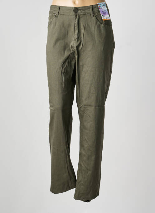 Blugi cu croială slim verde QUATRE VINGT JOURS femeie
