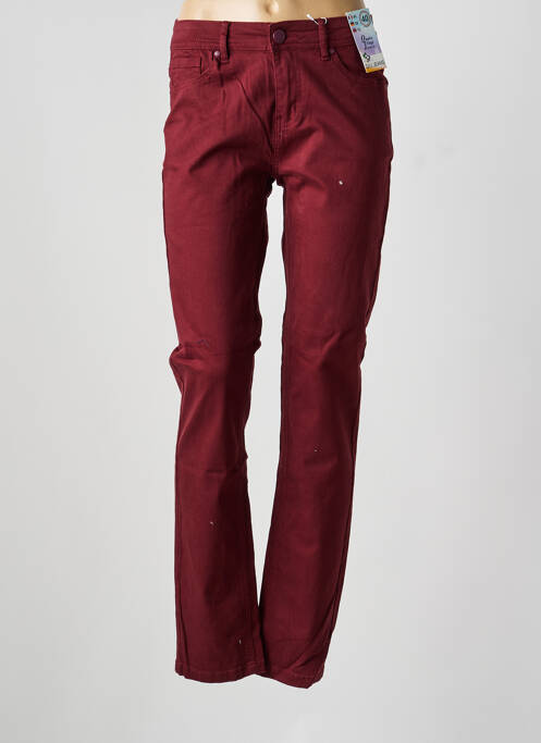 Blugi cu croială slim elasticitate mărime normală roșu închis QUATRE VINGT JOURS femme