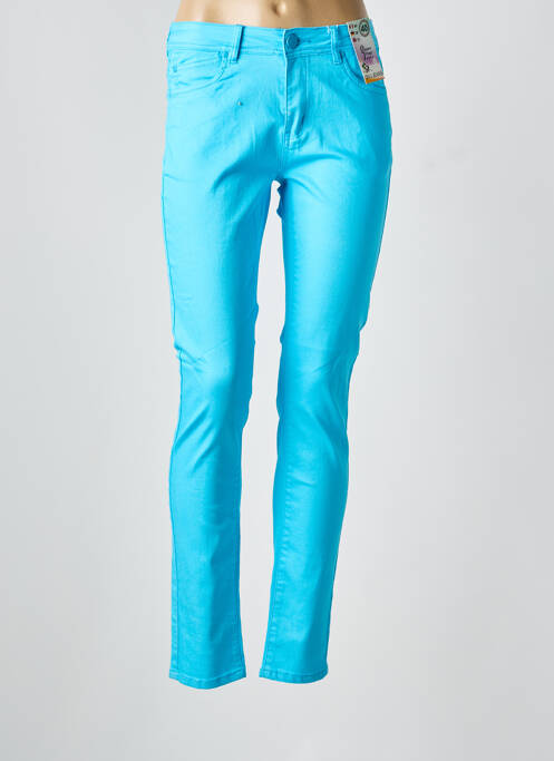 Blugi cu croială slim albastru QUATRE VINGT JOURS femeie