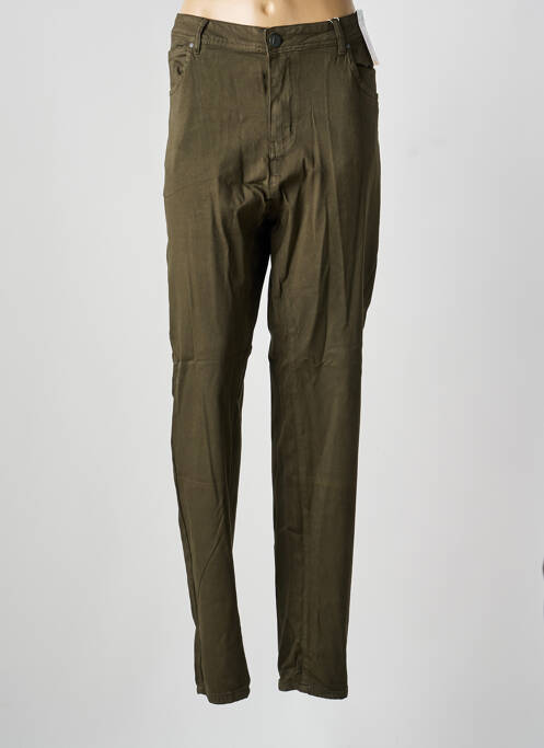 Blugi cu croială slim verde QUATRE VINGT JOURS femeie