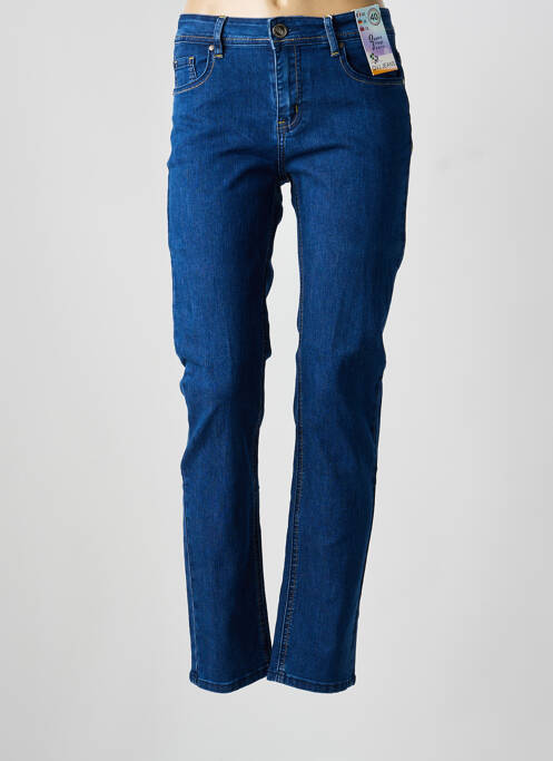 Blugi cu croială slim albastru QUATRE VINGT JOURS femeie