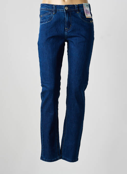 Blugi cu croială slim albastru QUATRE VINGT JOURS femeie