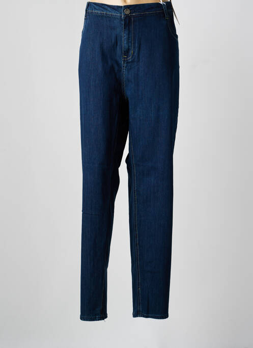 Blugi cu croială slim albastru QUATRE VINGT JOURS femeie