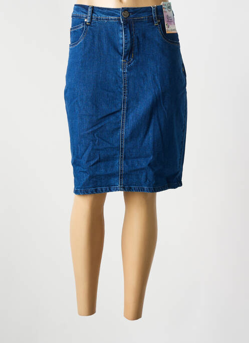 Fustă midi albastru QUATRE VINGT JOURS femeie