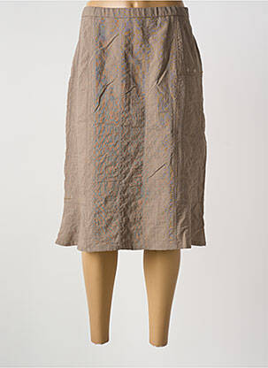 Fustă midi maro GUY DUBOUIS femeie