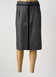 Fustă midi talie cu cleme negru GREGORY PAT femme