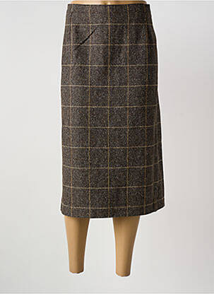 Fustă midi maro GUY DUBOUIS femeie