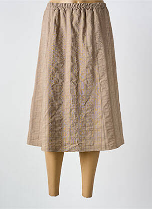 Fustă midi maro GRIFFON femeie