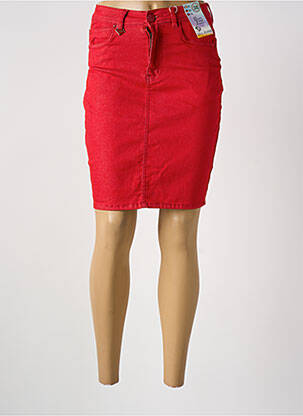 Fustă midi roșu QUATRE VINGT JOURS femeie