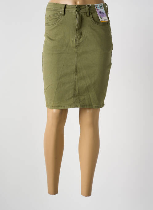 Fustă midi mărime normală verde QUATRE VINGT JOURS femme