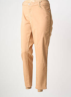 Pantalon slim țesătură poplin mărime normală bej C'EST BEAU LA VIE femeie