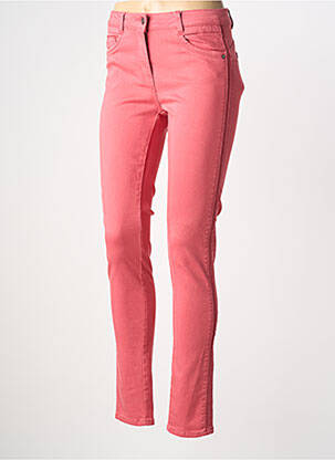 Pantalon slim țesătură poplin mărime normală roz C'EST BEAU LA VIE femeie