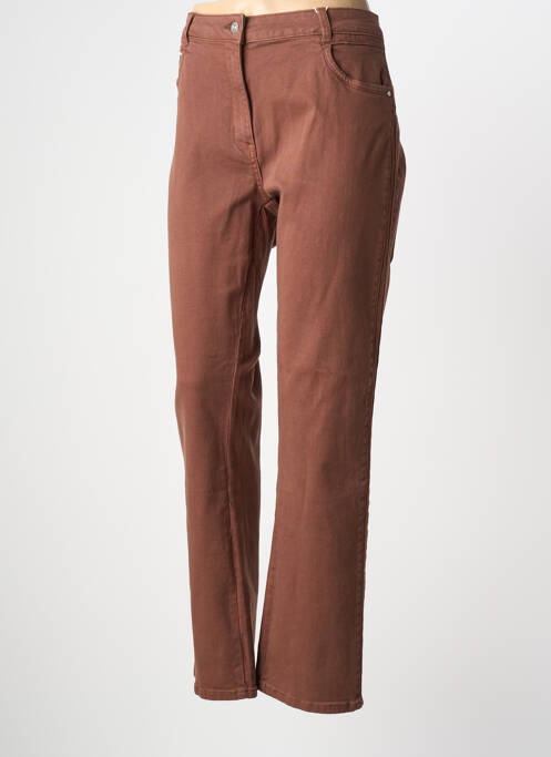 Blugi cu croială dreaptă maro C'EST BEAU LA VIE femeie