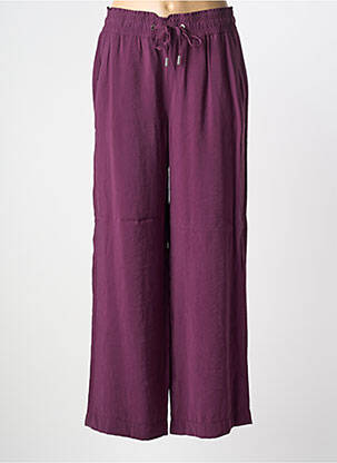 Pantalon larg țesătură poplin mărime normală violet STREET ONE femeie